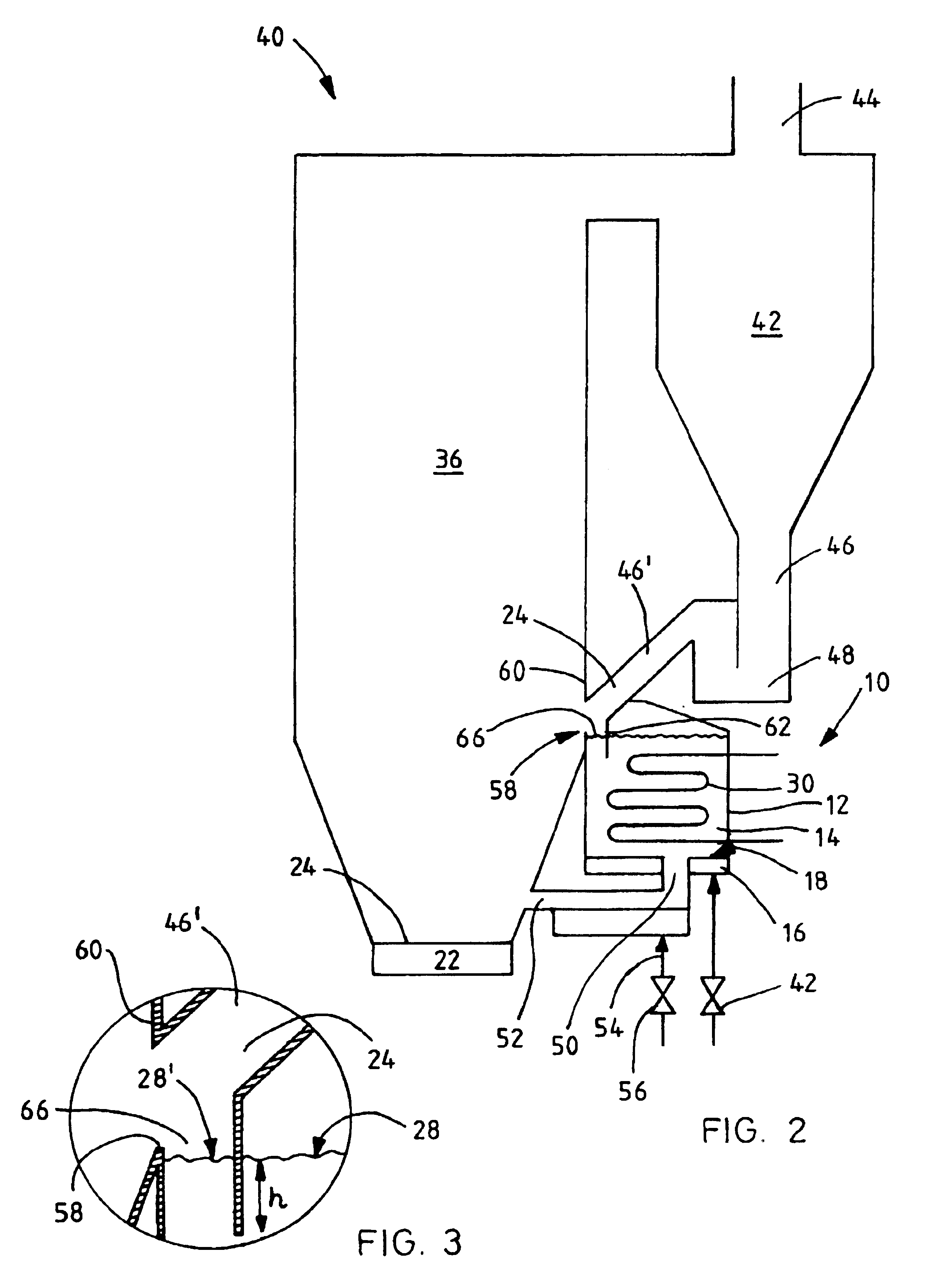 Method and apparatus in a fluidized bed heat exchanger
