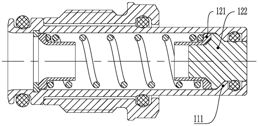 A micro-miniature pressurized plug fluid connector