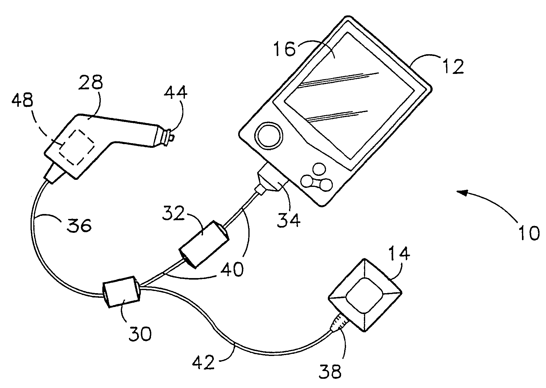 Integrated connection assembly for global positioning system (GPS) receiver and personal digital assistance (PDA) device and cellular phone