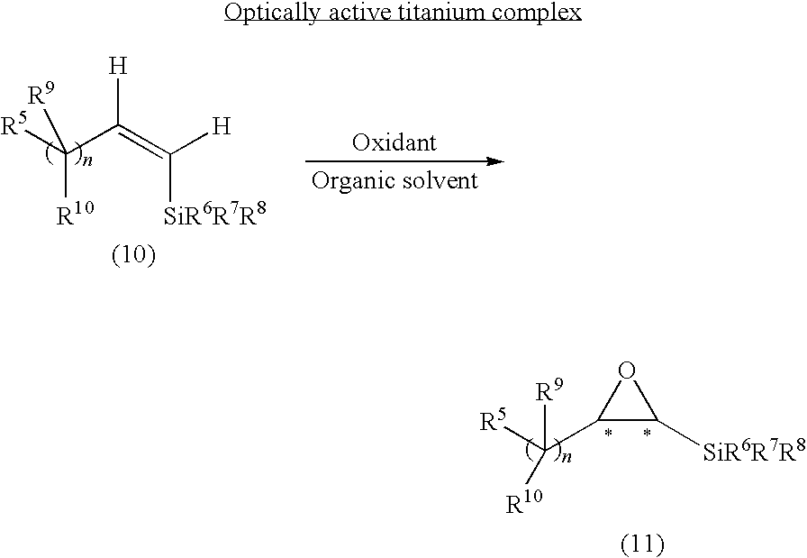 Process for producing optically active cis-silyl olefin oxide compound