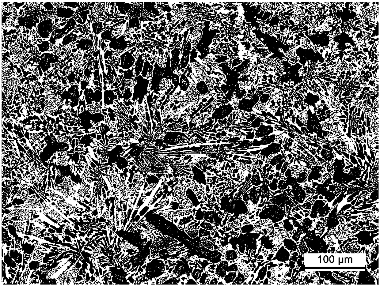 Rare-earth cerium metamorphosed and toughened high-hardness alloy and casting method thereof