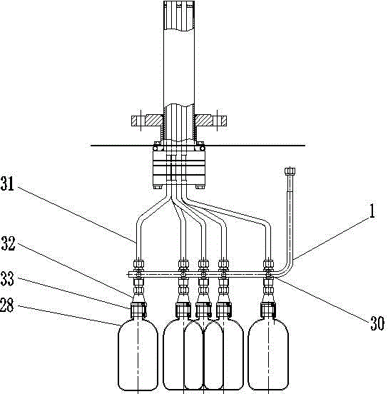 Closed sampling device with fast connectors