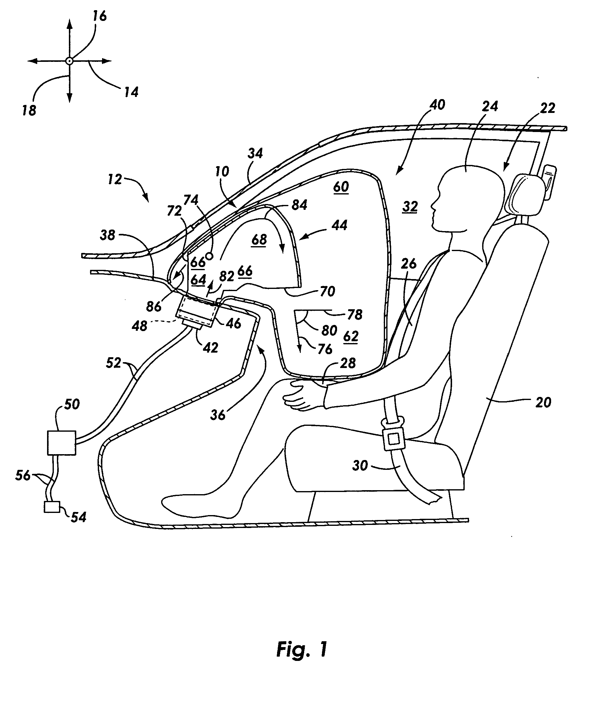 Gas flow deflection apparatus and method for airbag systems