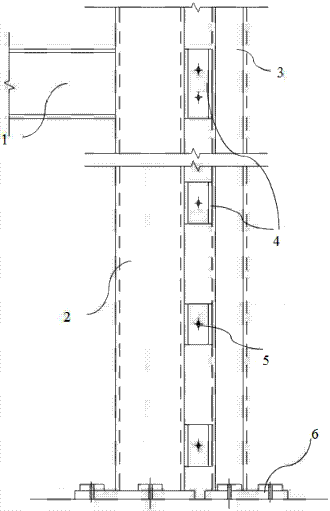 Steel frame lightweight sandwich plate integrated wall and construction method thereof