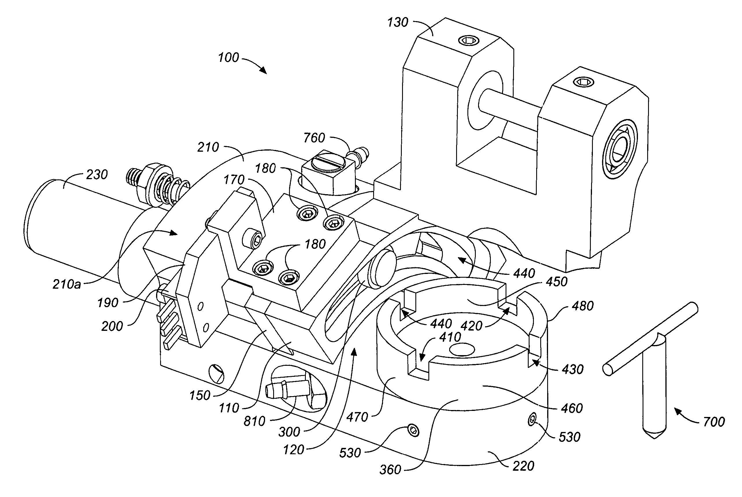 Automatic tool tilting apparatus for a scribe tool