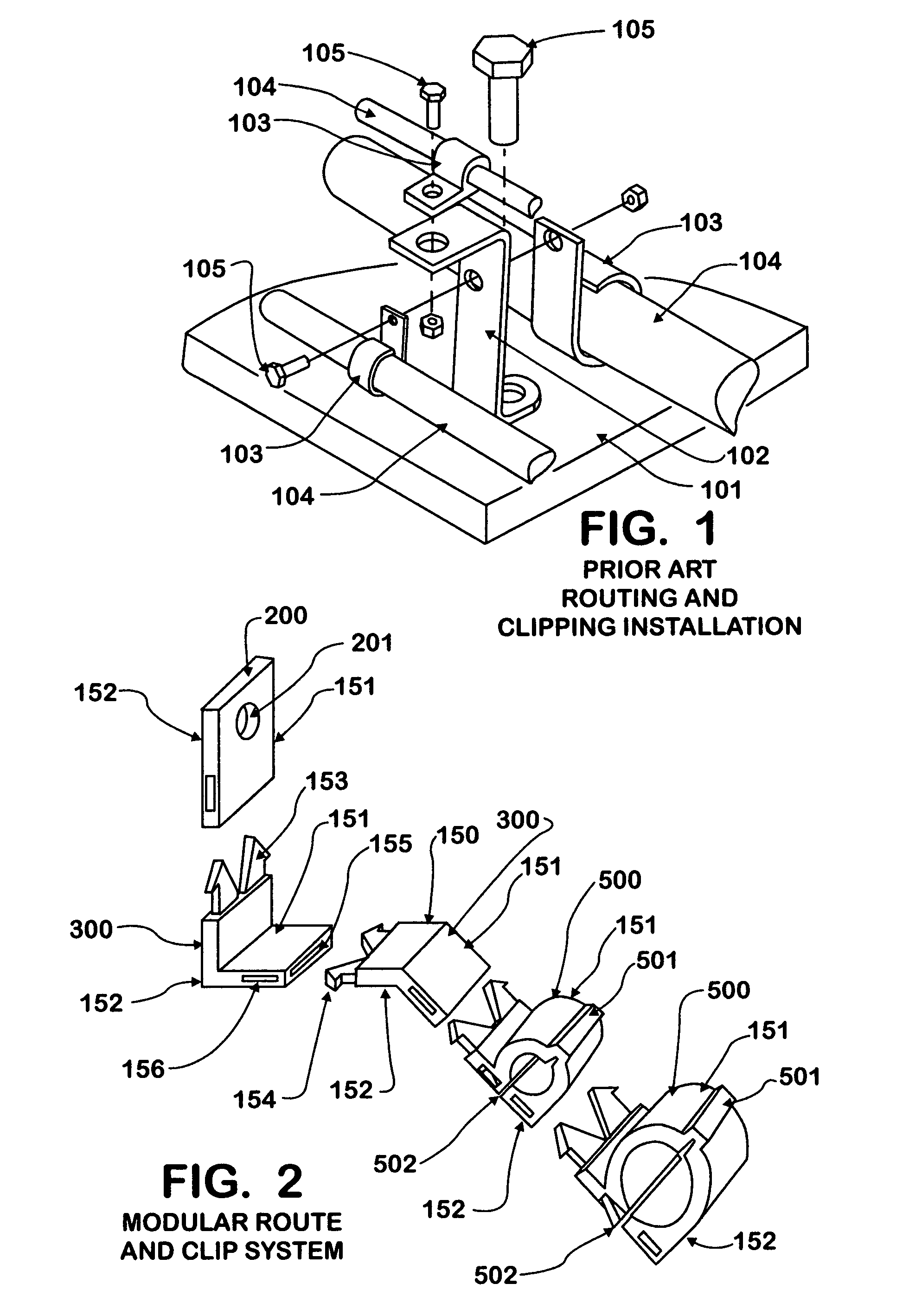 Routing clip elements with a living hinge and interlocking closure