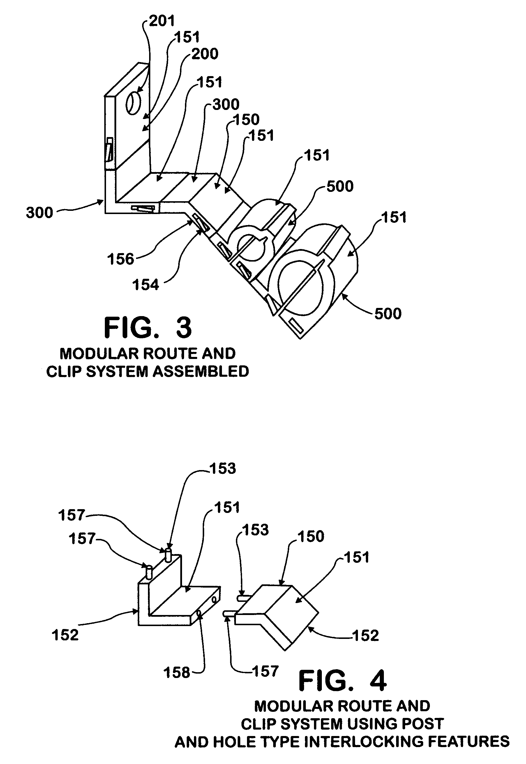 Routing clip elements with a living hinge and interlocking closure