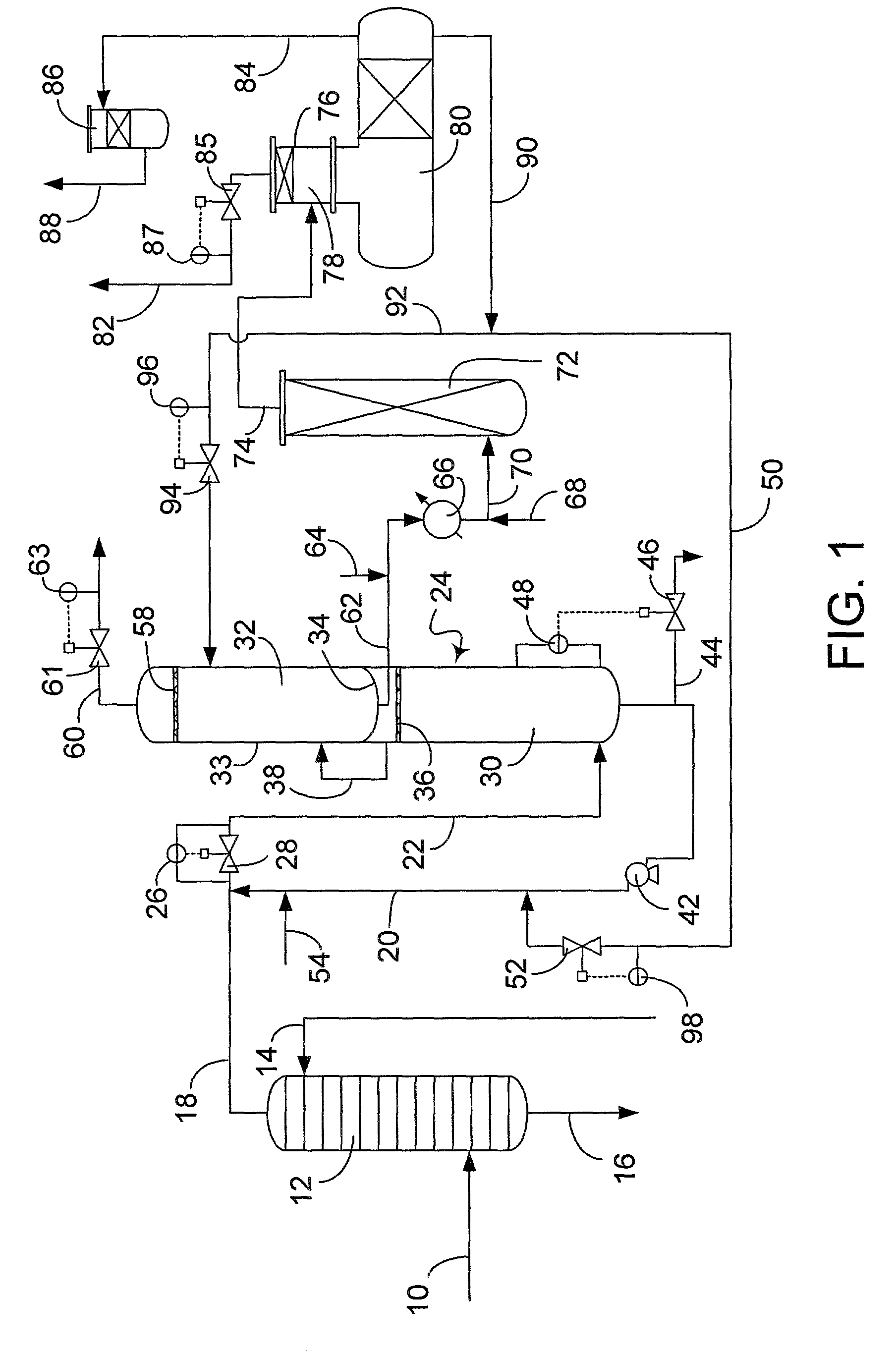 Apparatus and process for extracting sulfur compounds from a hydrocarbon stream