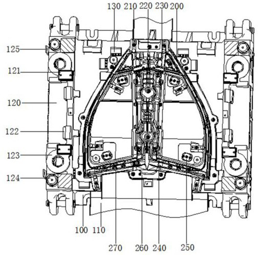 Flanging, trimming and punching die for automobile door and window frame reinforcing plate