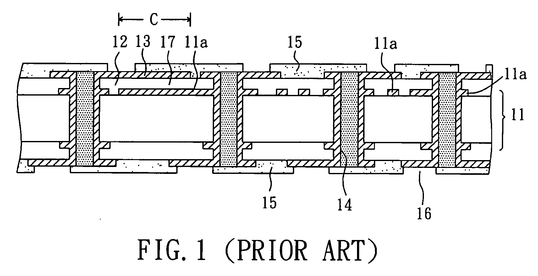Circuit board structure with capacitor embedded therein and method for fabricating the same