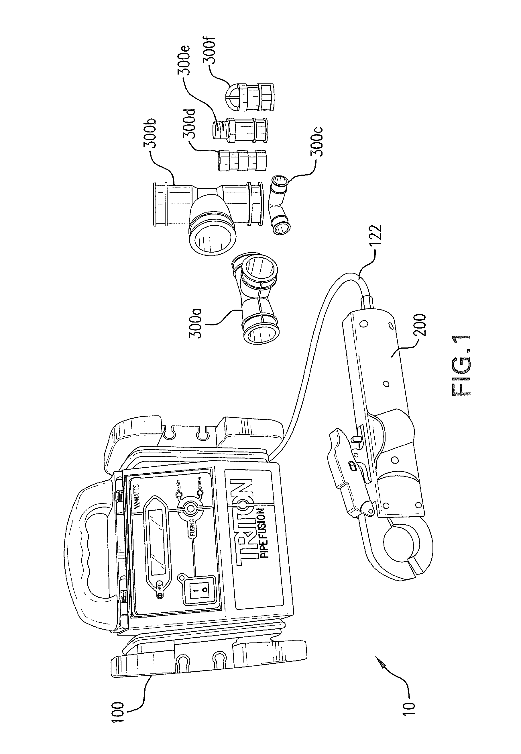 Portable system for bonding pipes