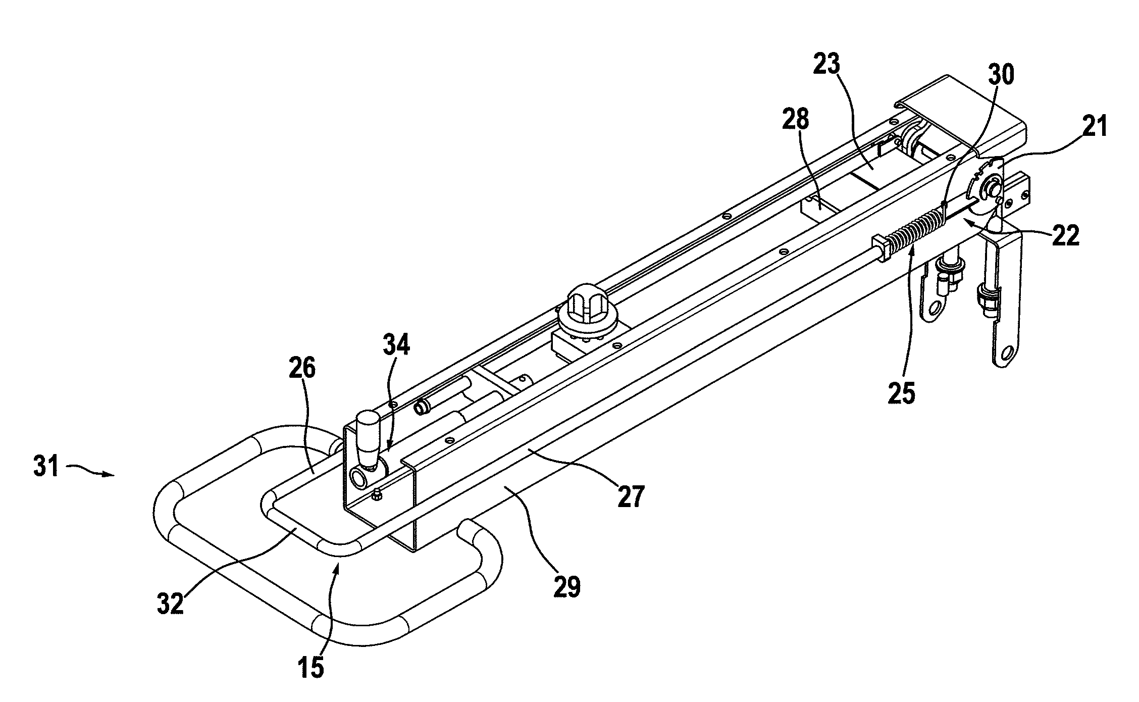 Centre arm for holding an upper contact grilling or roasting plate as well as contact grilling or roasting devices with such a centre arm