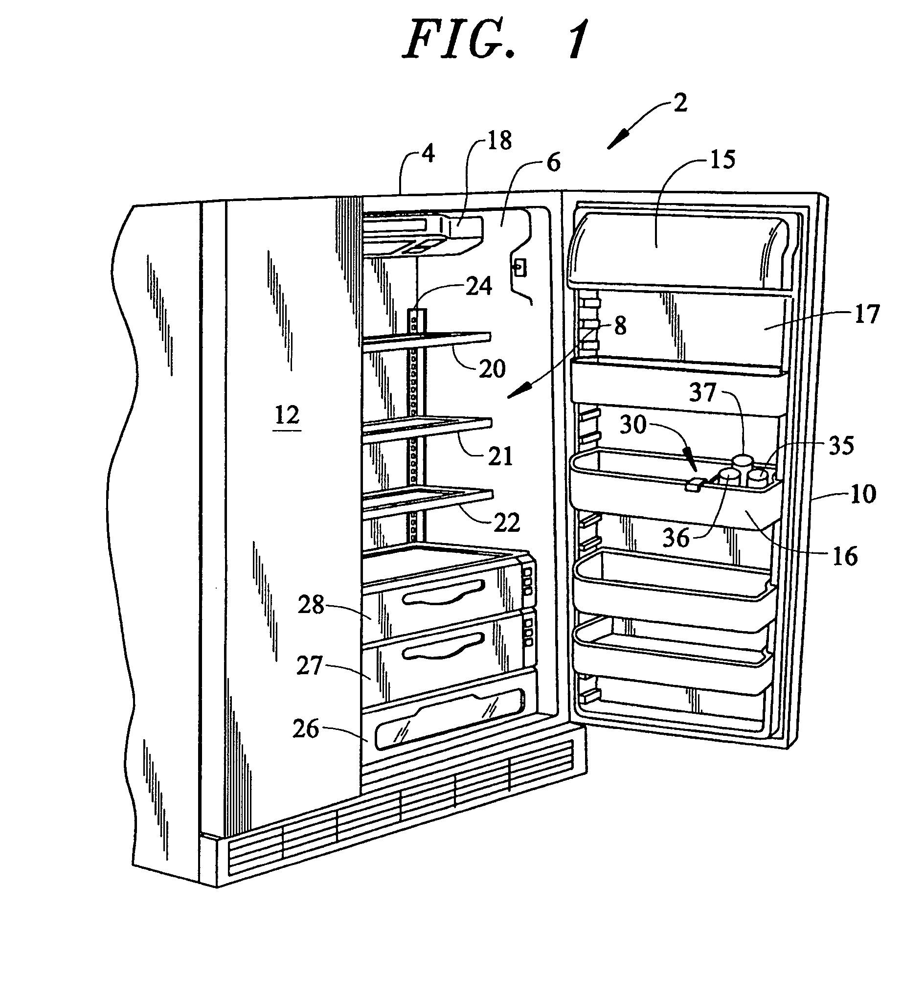Refrigerator shelf retainer assembly