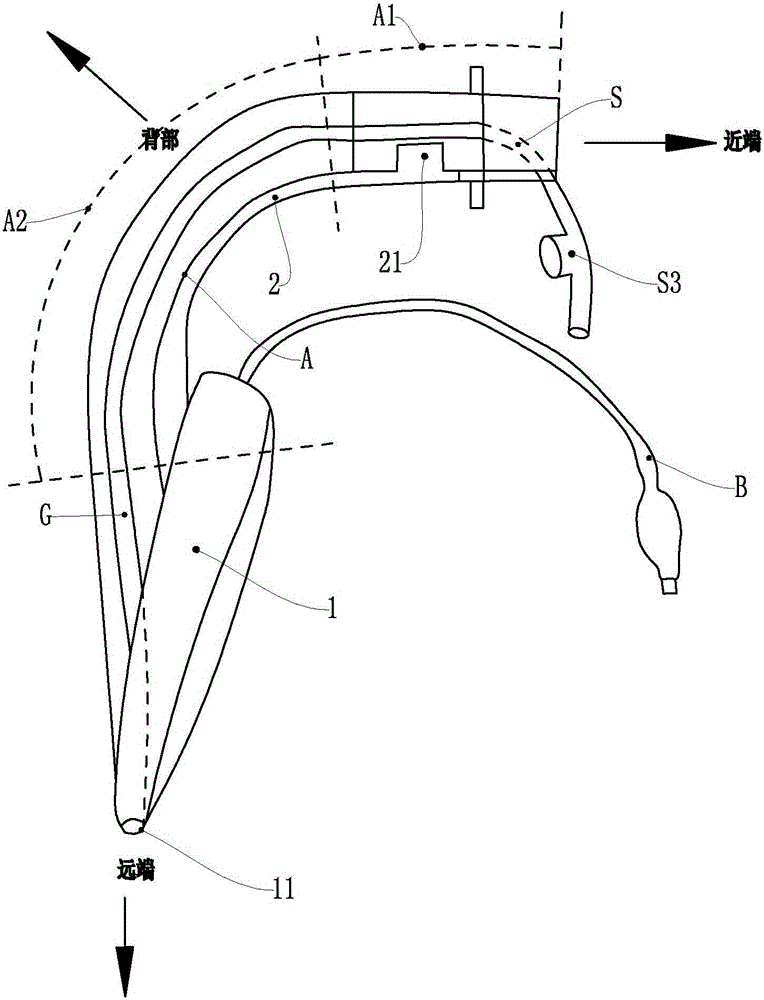Laryngeal mask with multiple pipe cavities