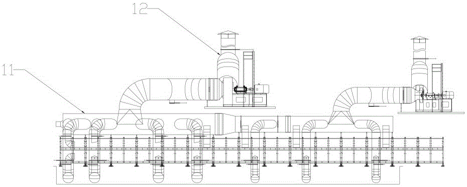 Heat-recovery air flue system used for kiln