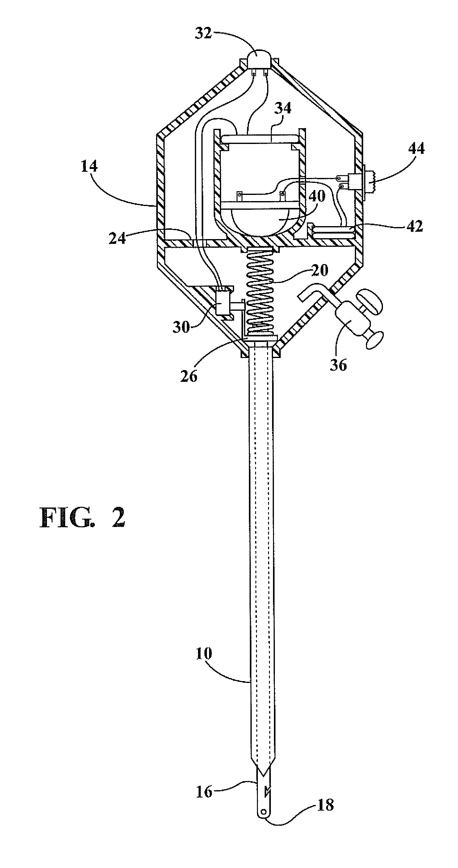 Veress needle with illuminated tip and cavity penetration indicator