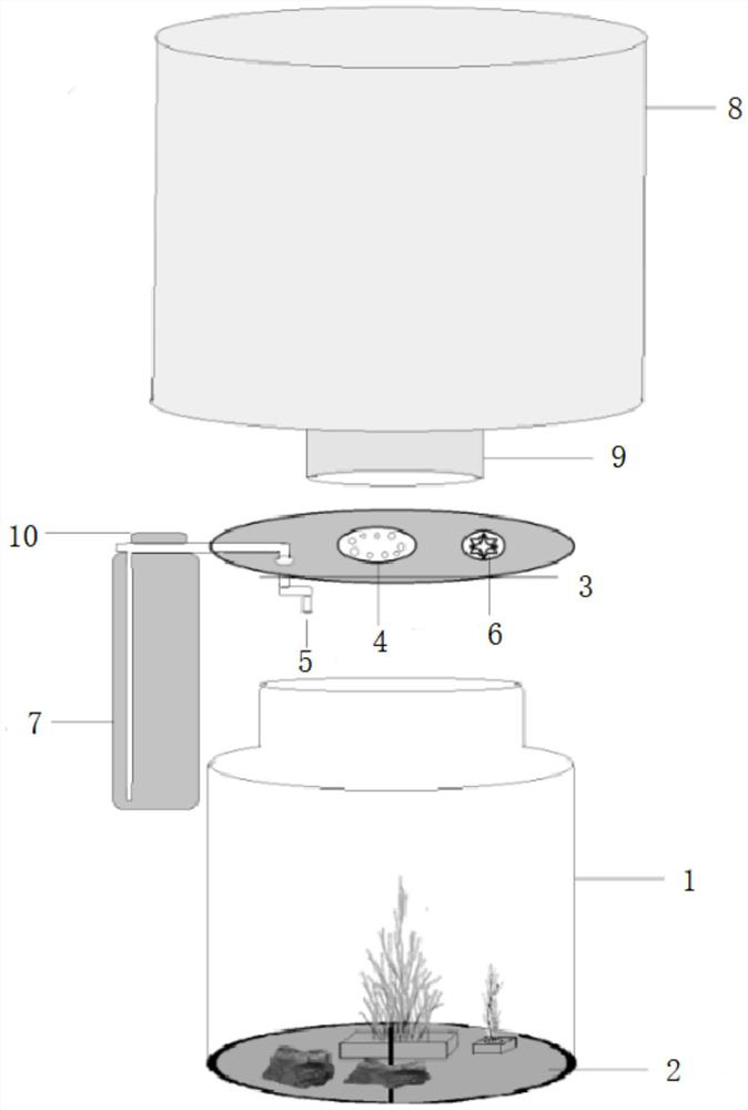 Modularized moss landscape table lamp and production method thereof