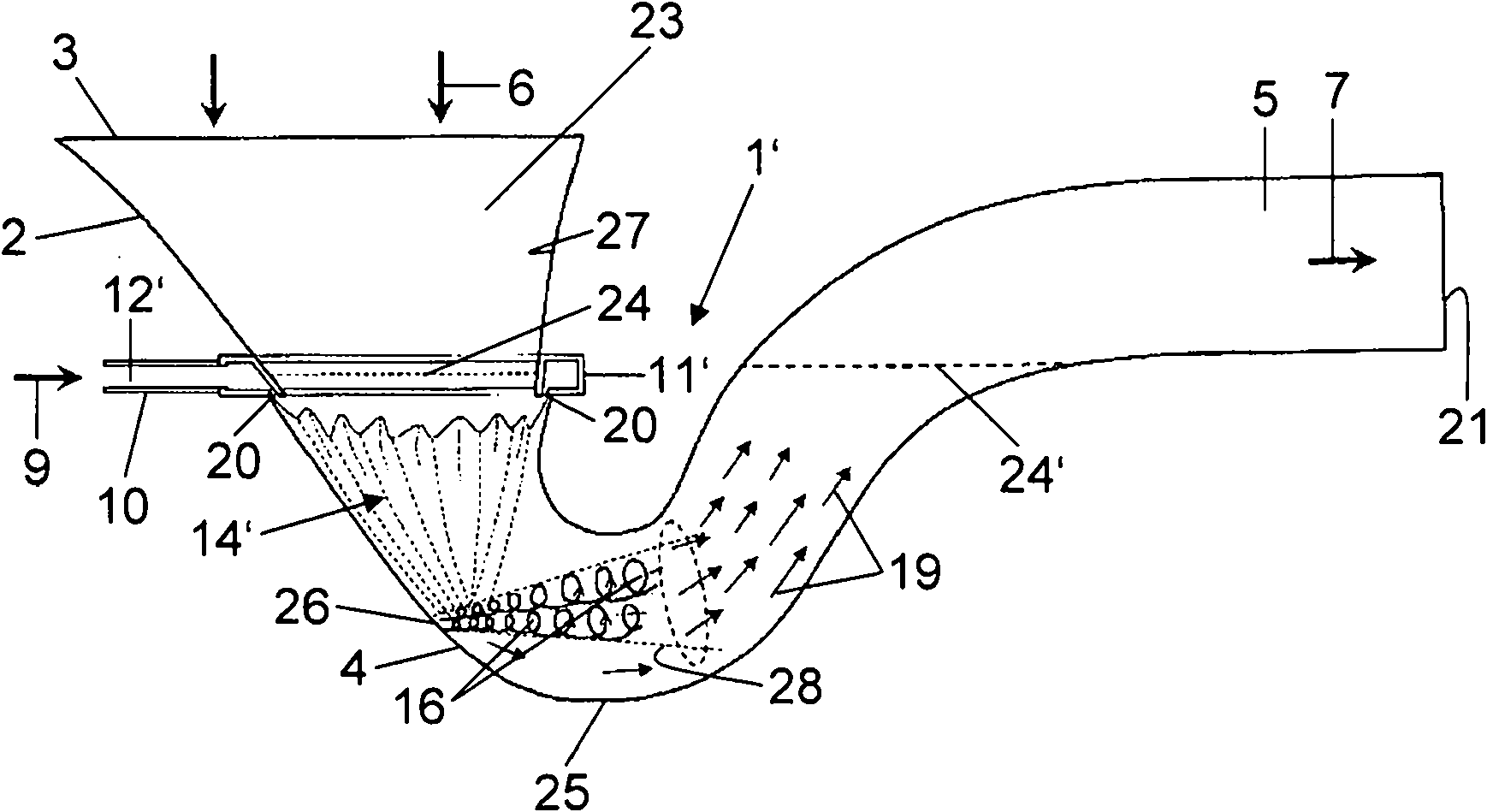 Flushing arrangement for a WC and method of operating such a flushing arrangement
