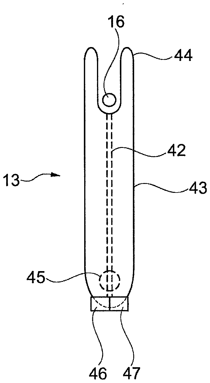 Yarn traversing device comprising motor driver and finger guide