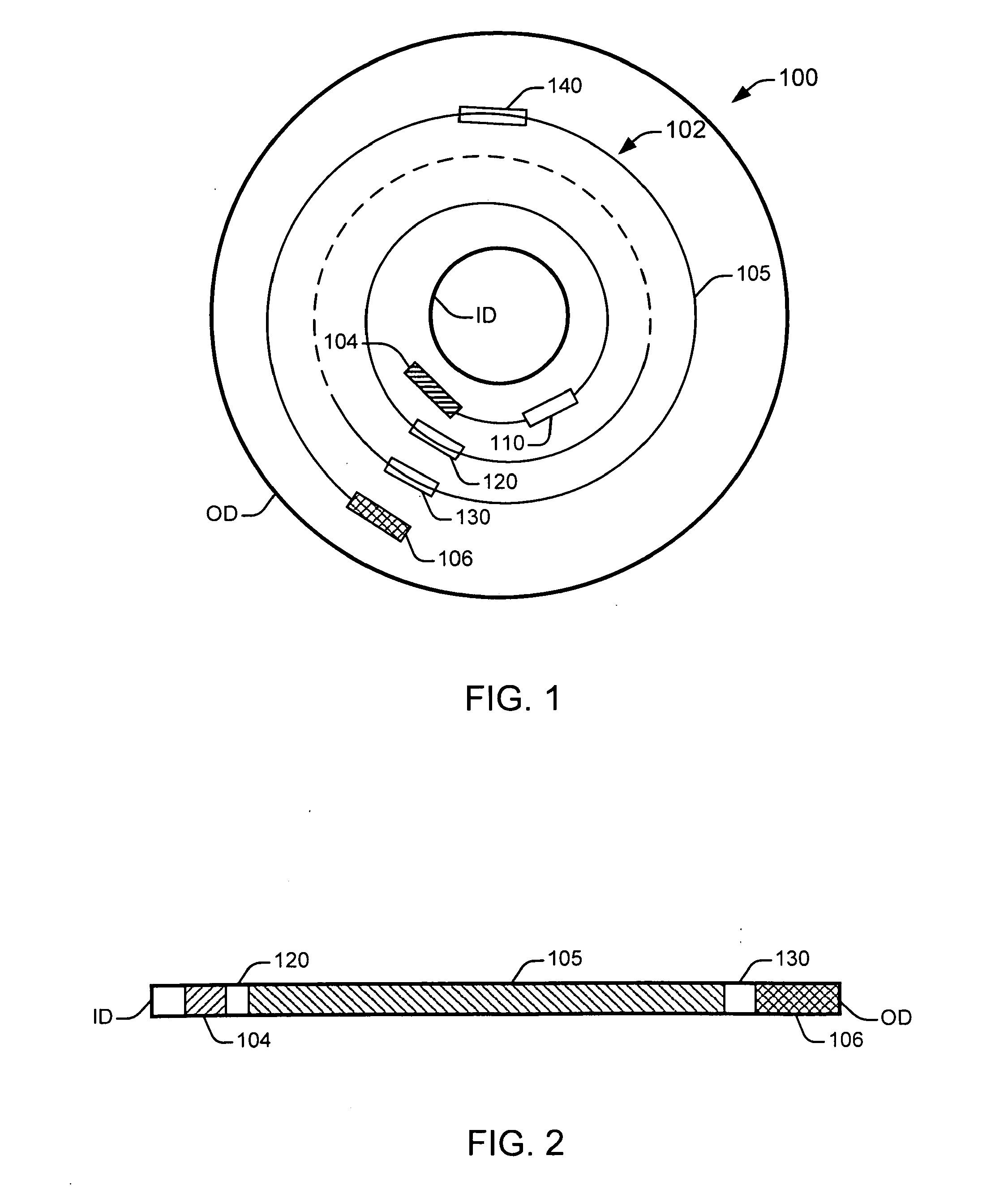 Optical disc with pre-recorded and recordable regions and method of forming the disc