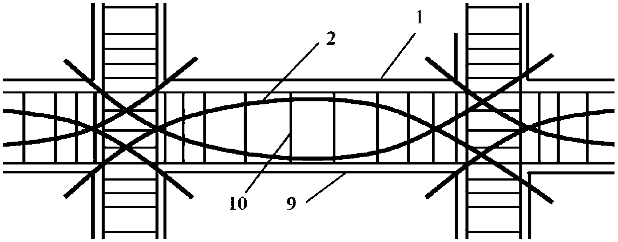 Active constrained type cast-in-situ frame beam-column joint system based on retard-bonded prestress technology