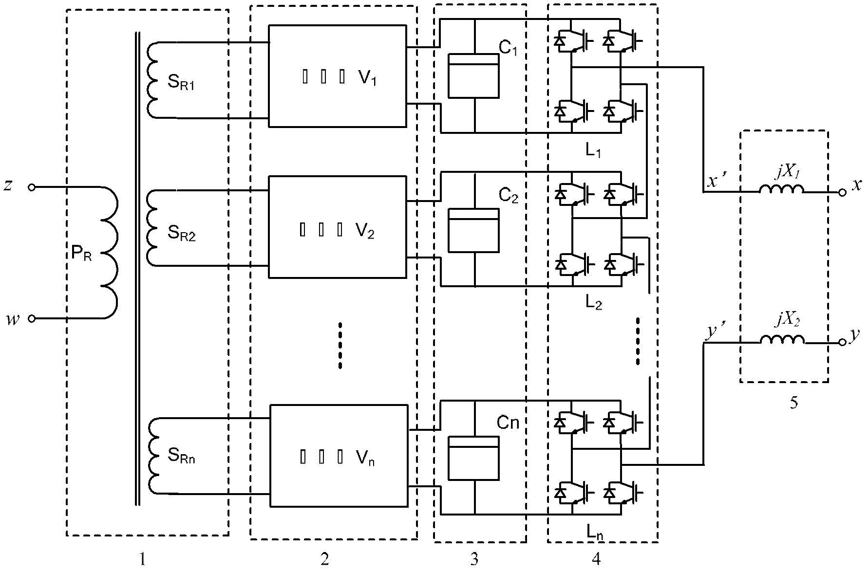 Single-phase electric energy quality controller for electrified railway power supply system