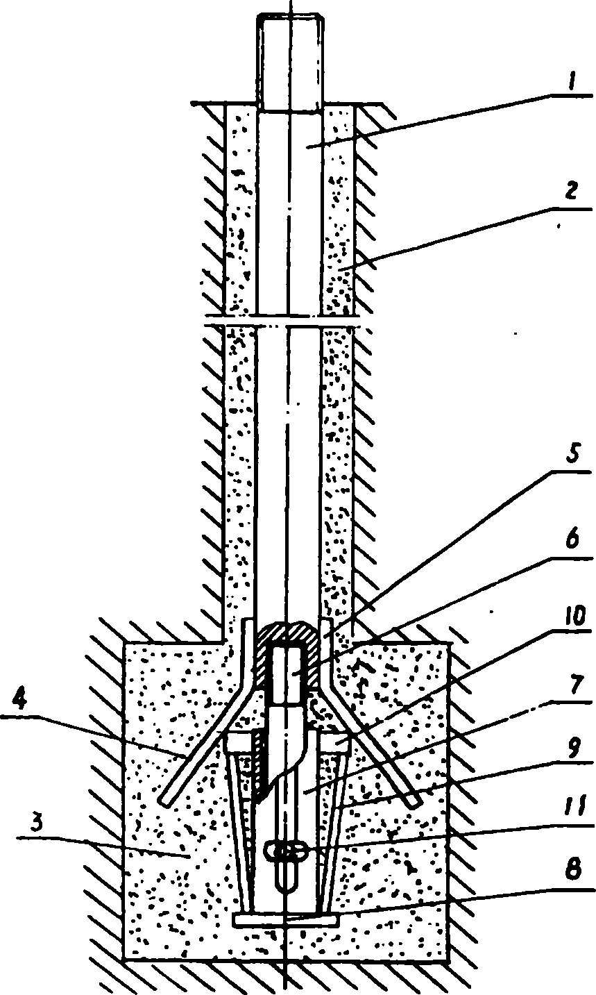Anchoring method and end-bearing anchor