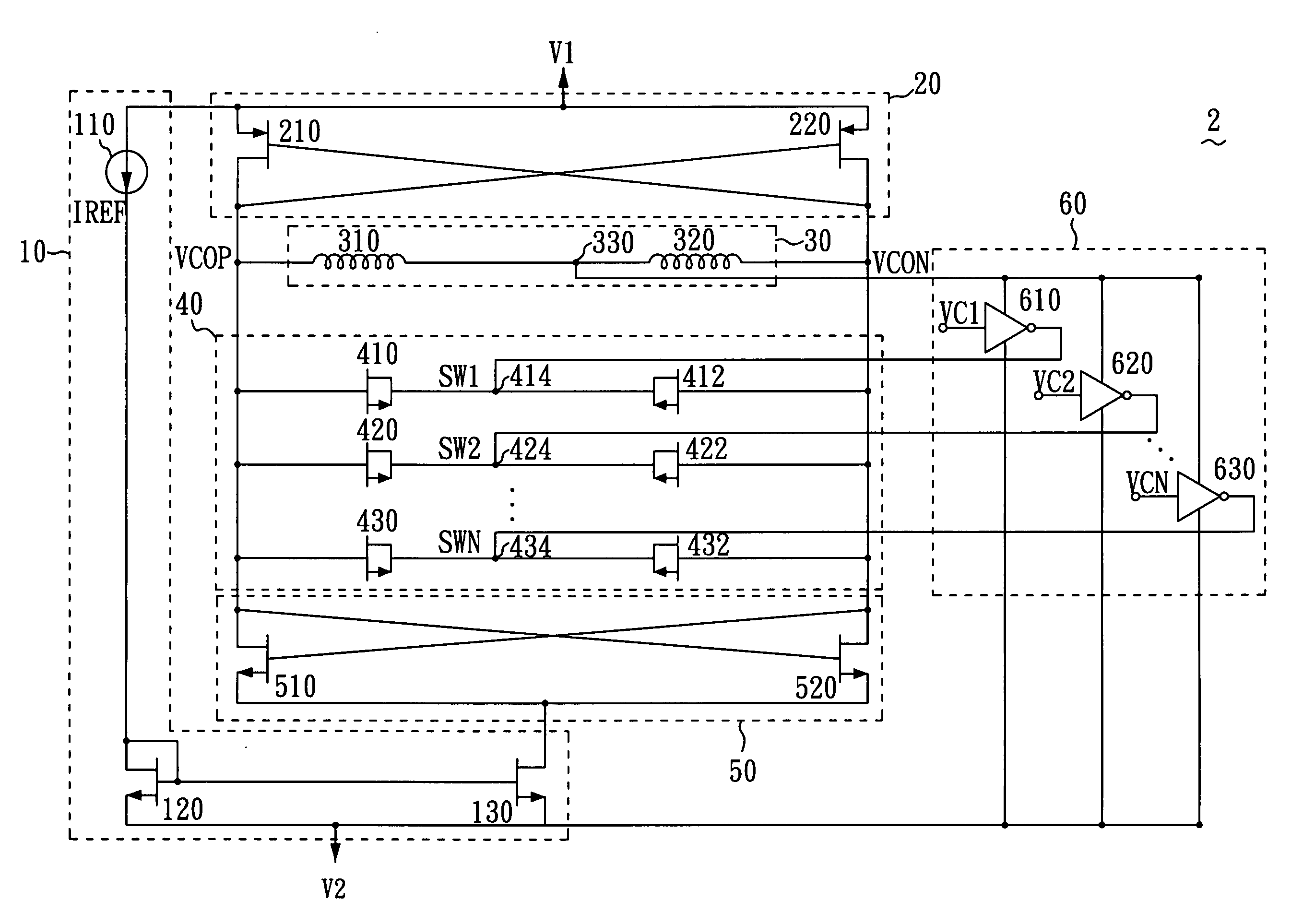 CMOS cross-coupled differential voltage controlled oscillator