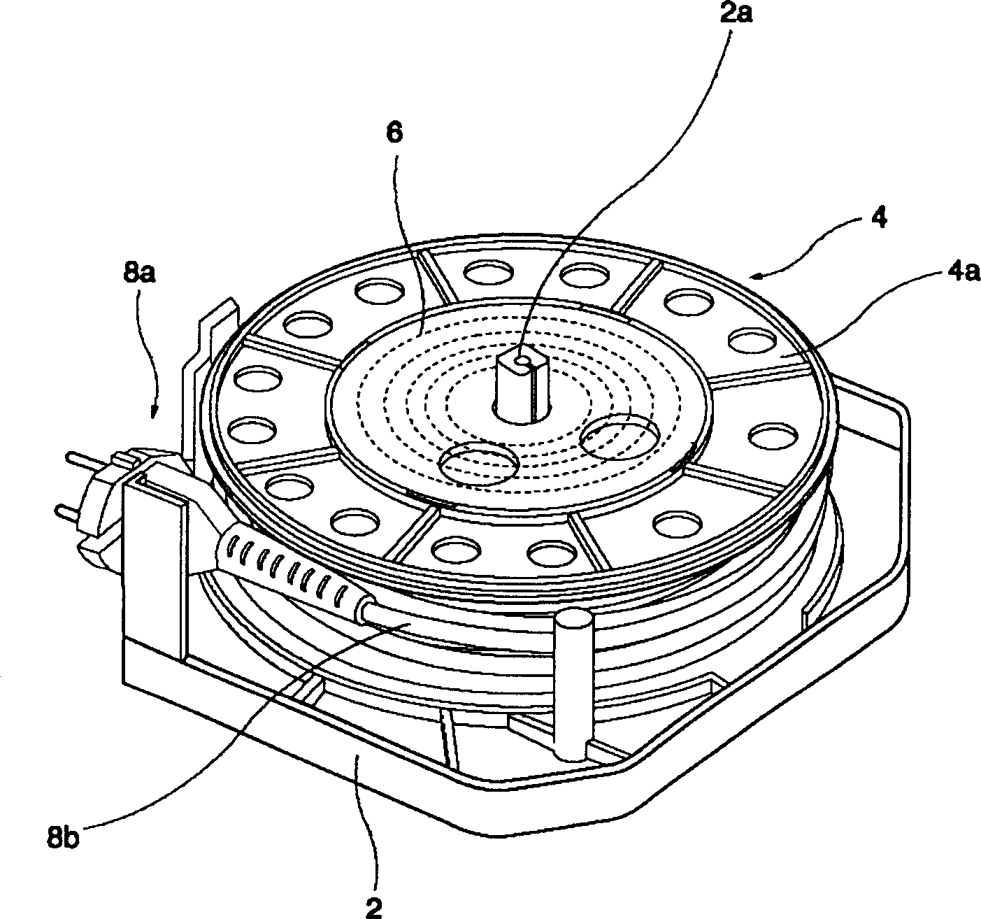 Vacuum cleaner electric wire bobbin disk assembly