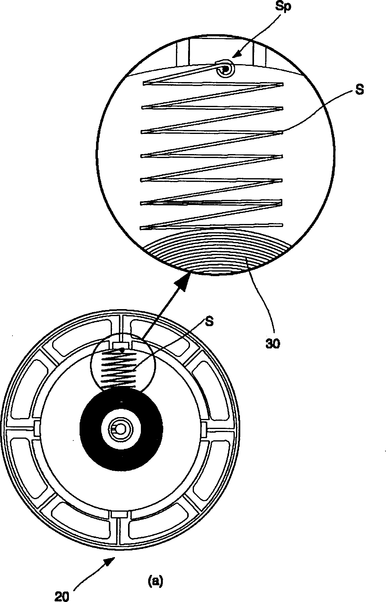 Vacuum cleaner electric wire bobbin disk assembly