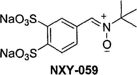 Phenyl nitrone compounds containing stilbene sections and application thereof