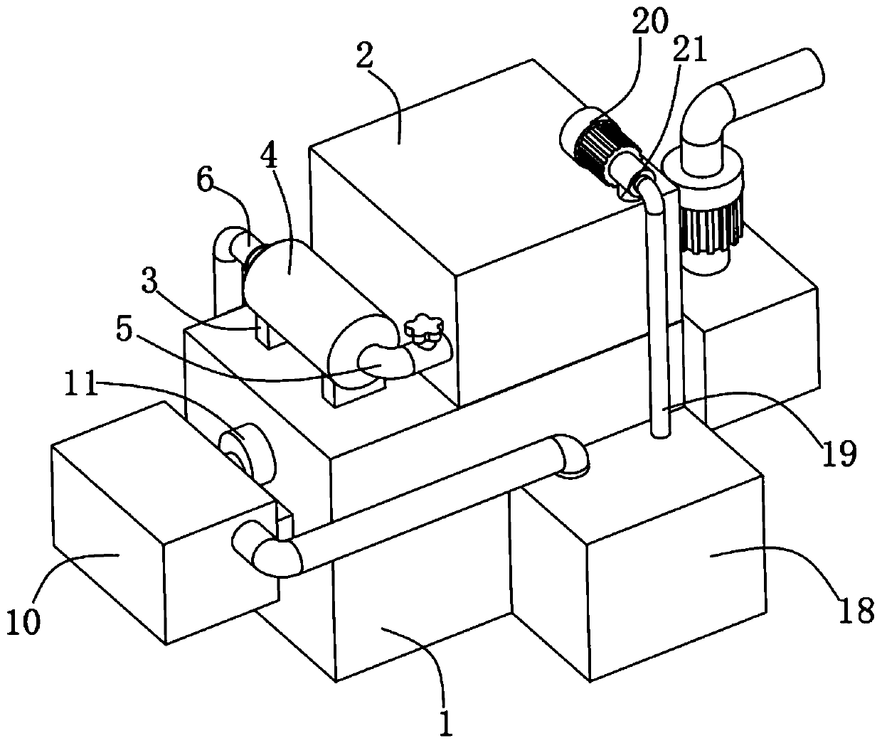 Rapid drying device for pulping machine for chemical fabric processing