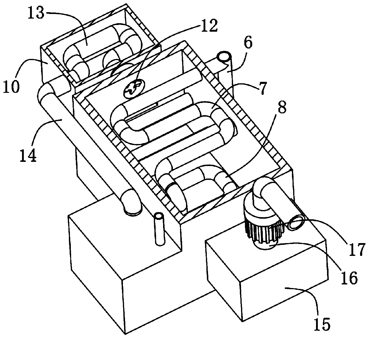 Rapid drying device for pulping machine for chemical fabric processing