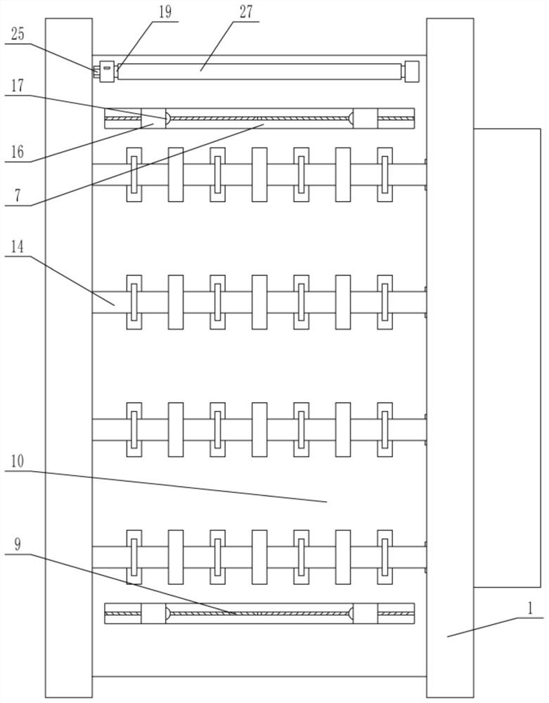 Color steel tile pressing device capable of conveniently cleaning dust on surface of steel plate