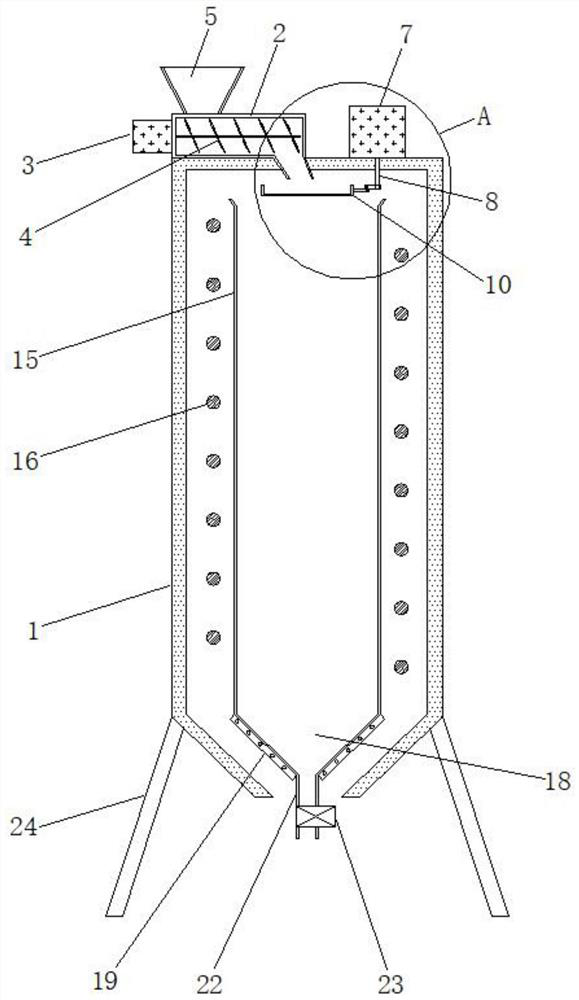 Graphite puffing device high in heating speed and uniform in heating