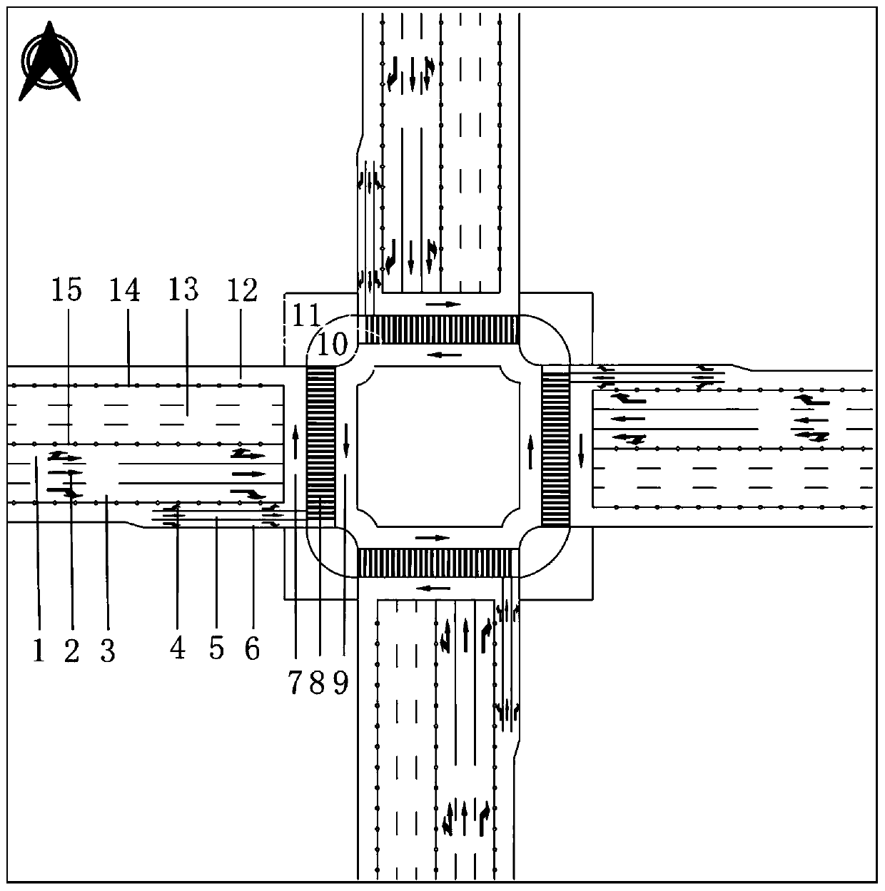 A Four-Phase Clockwise Clearance Method for Intersection Channelization and Signal Control