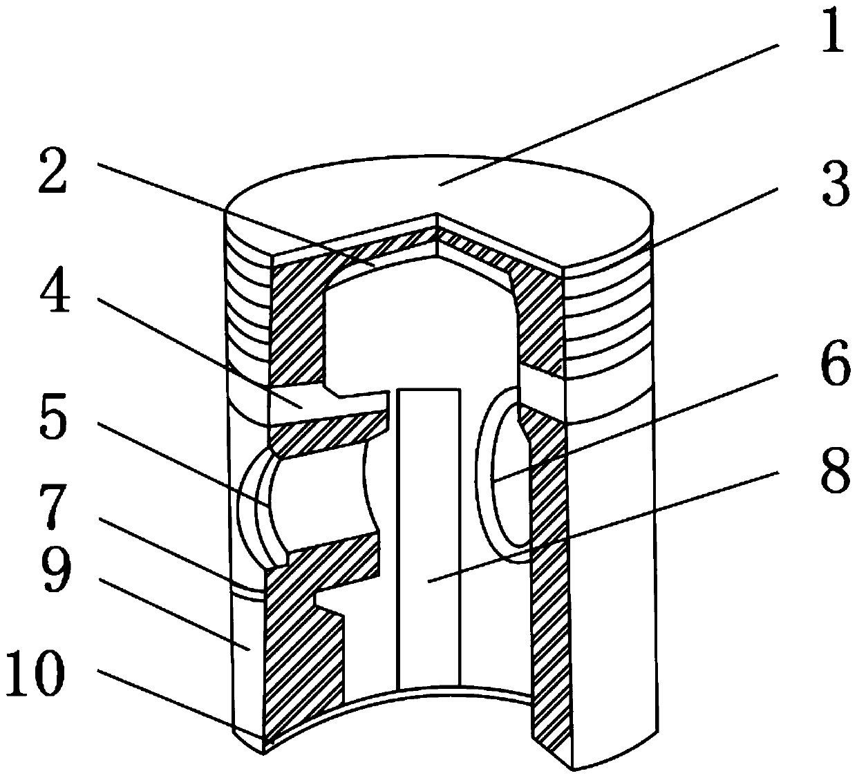 Symmetry welding piston