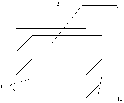 Combined bounding wall reutilizing building waste