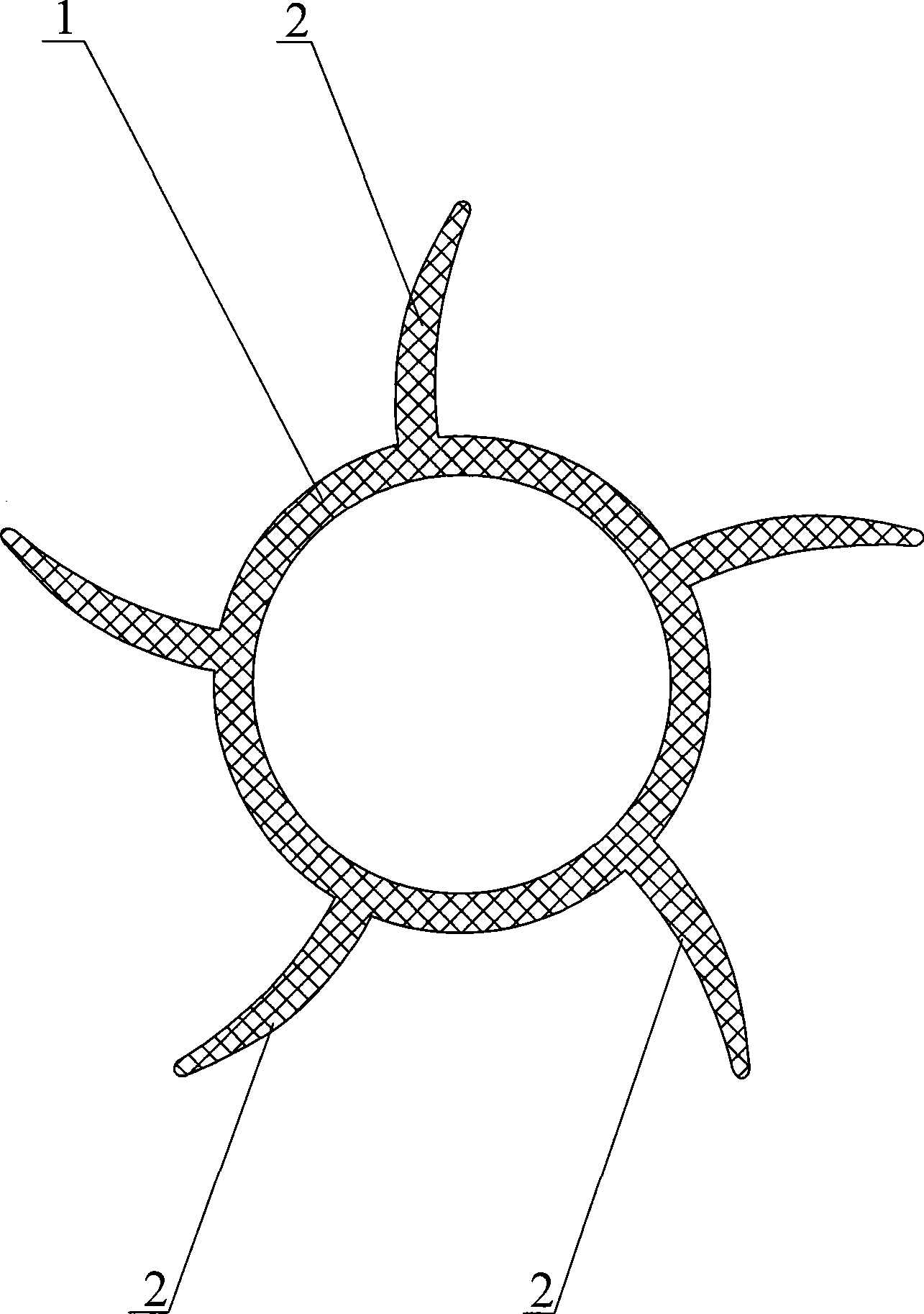 Rotating flexible axle supporting pipe