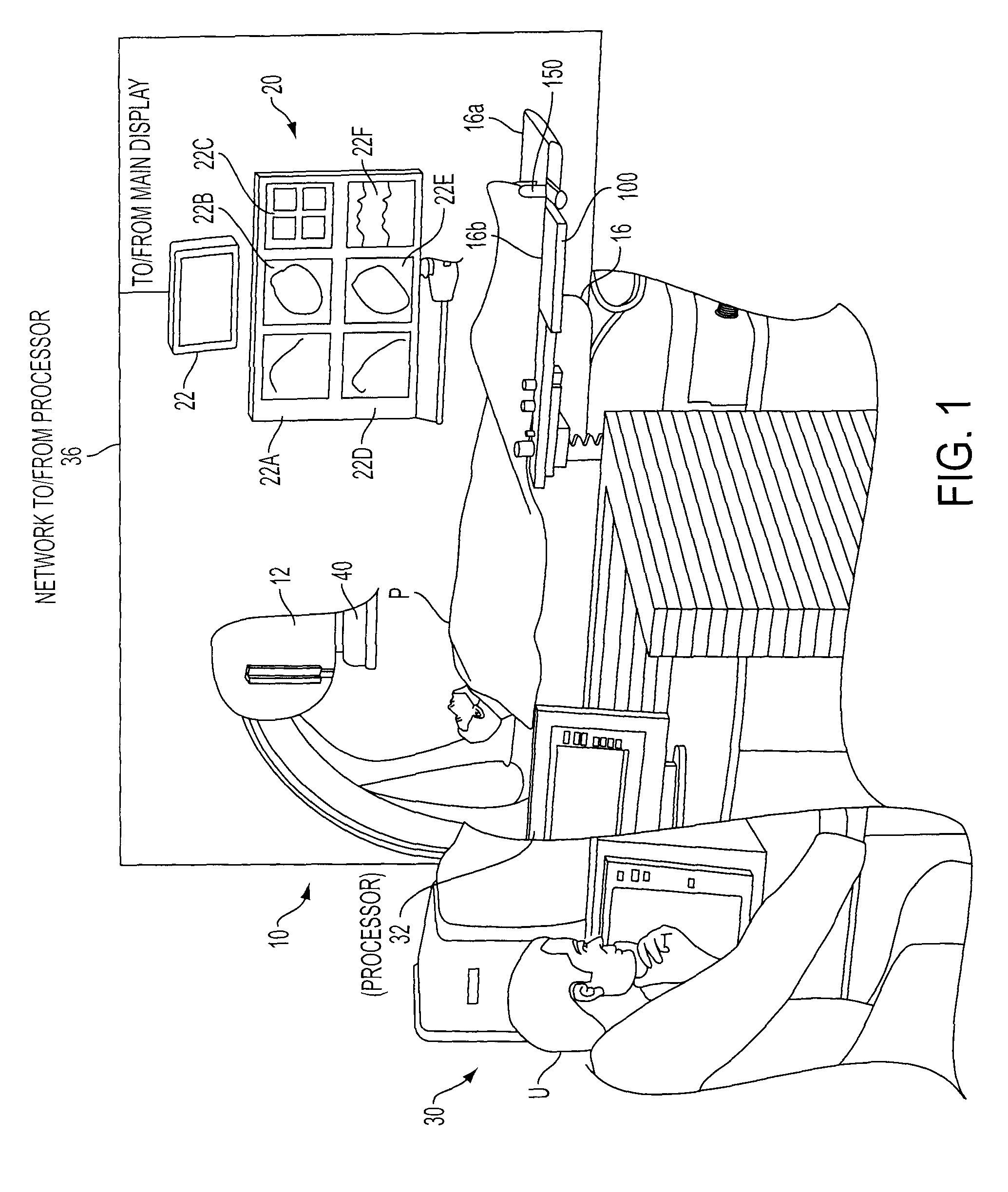 System and method for selection of anatomical images for display using a touch-screen display