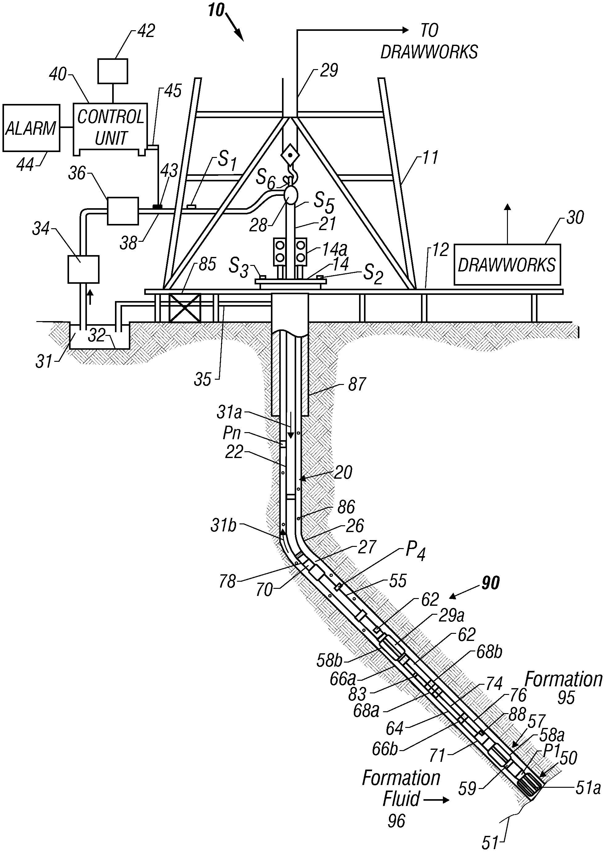Method and apparatus for fluid influx detection while drilling