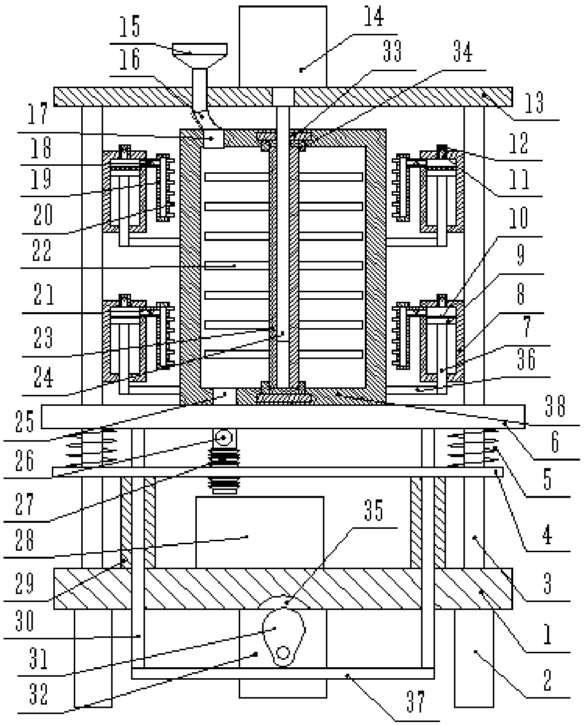 Raw material mixing device for rubber product production