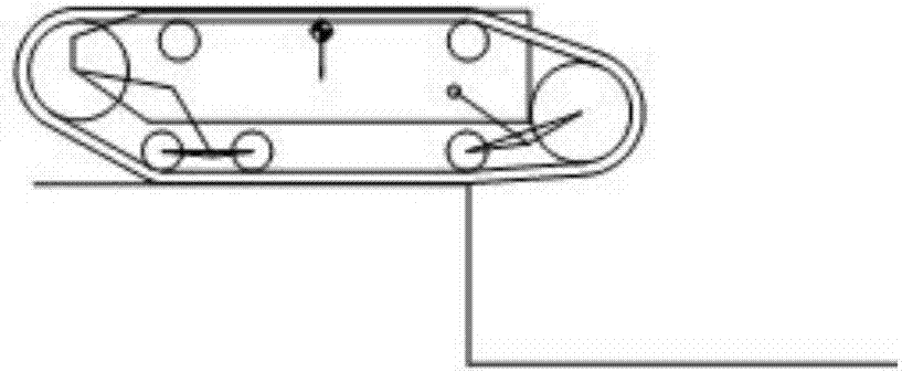 Adaptive crawler traveling system and adaptive tracked robot