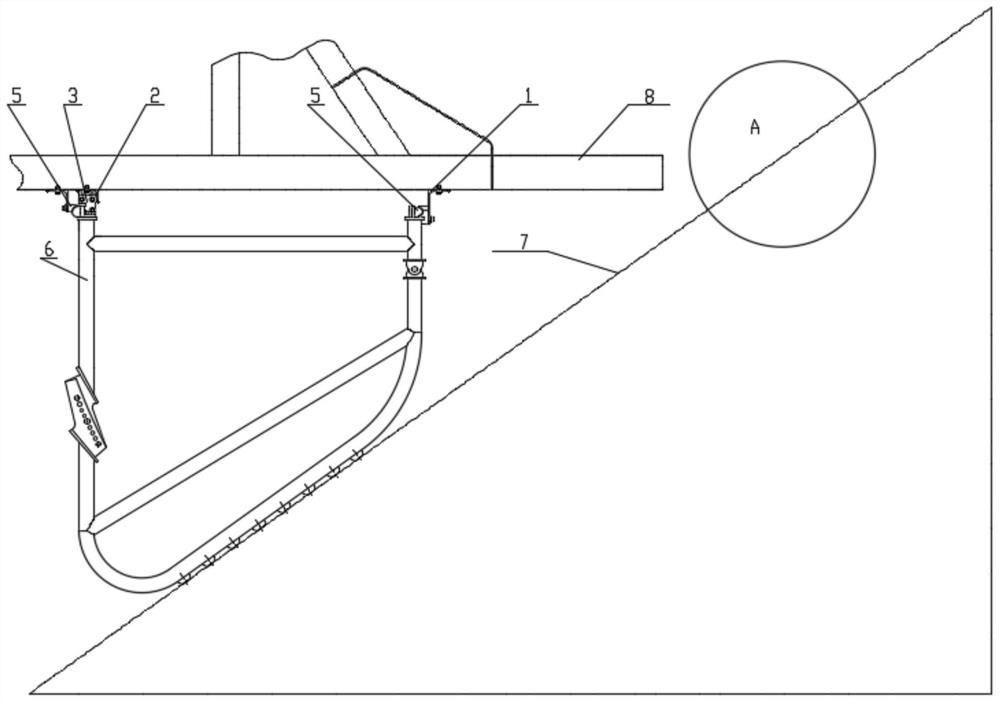 Manned submersible bottom-sitting discarding device