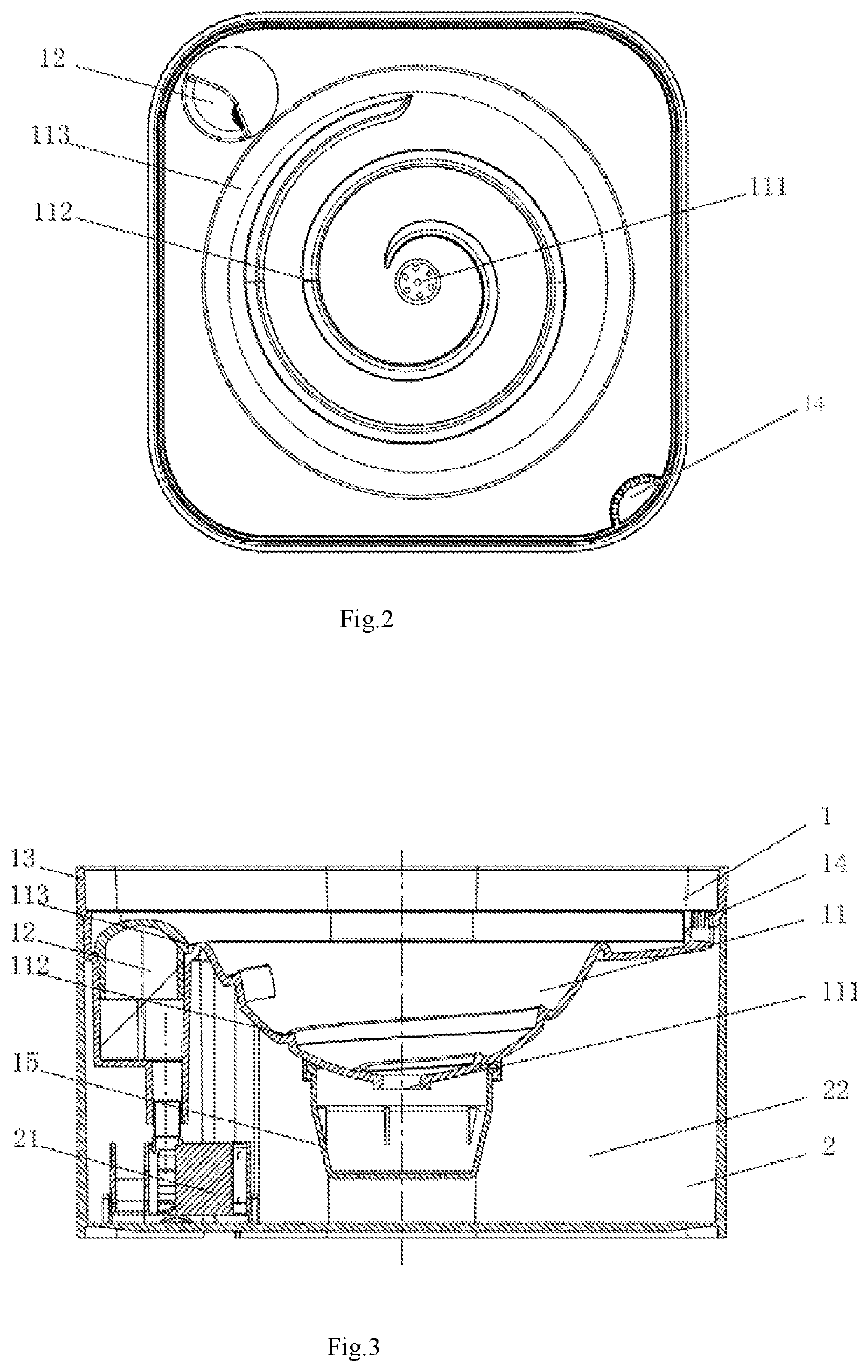 Whirlpool water flowing device