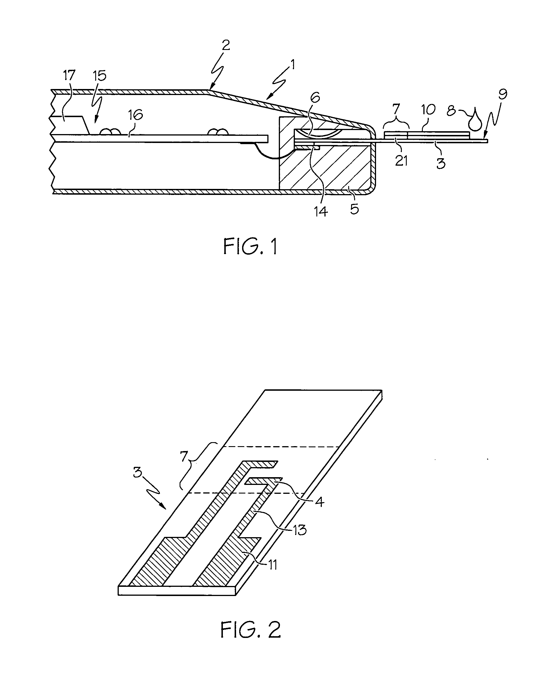 Test element analysis system with contact surfaces coated with hard material