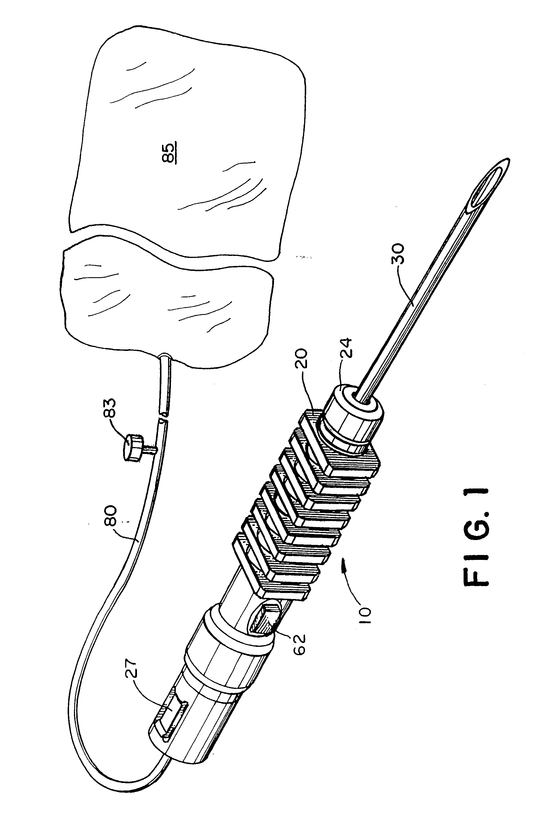 Fluid Collection Device with Retractable Needle and Safety Sampling Access Needle Adapter