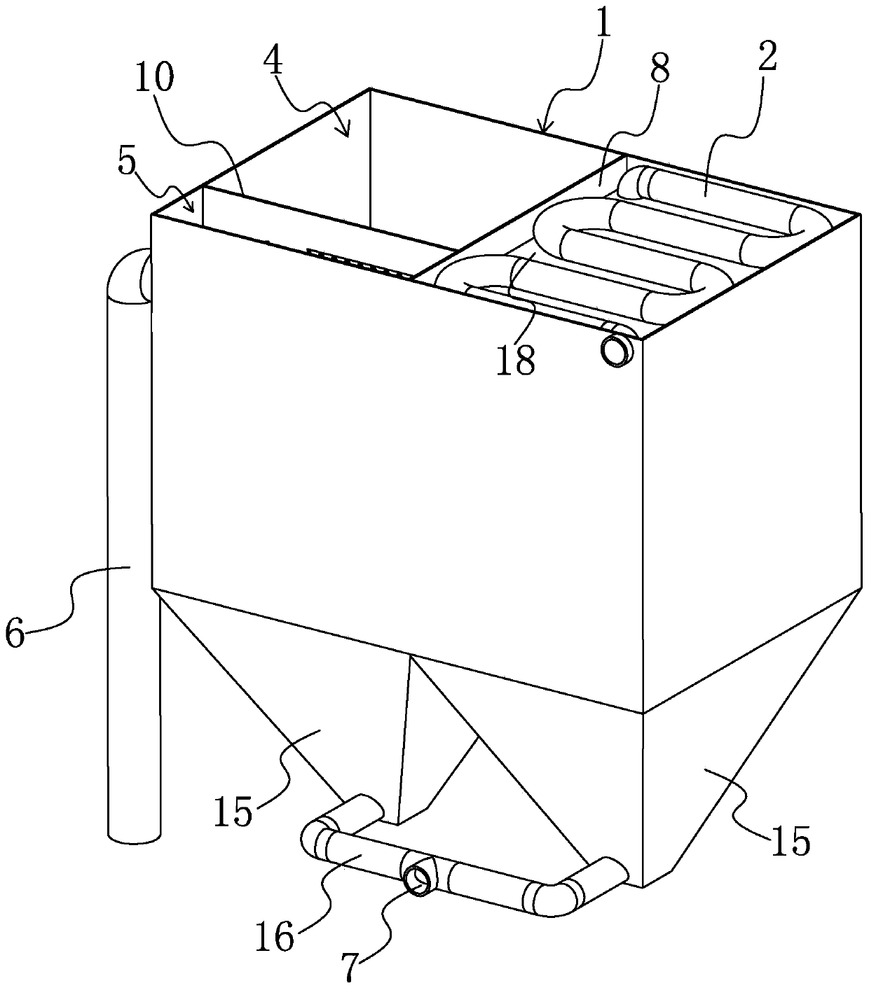 Concentration device for solid-liquid separation dehydration