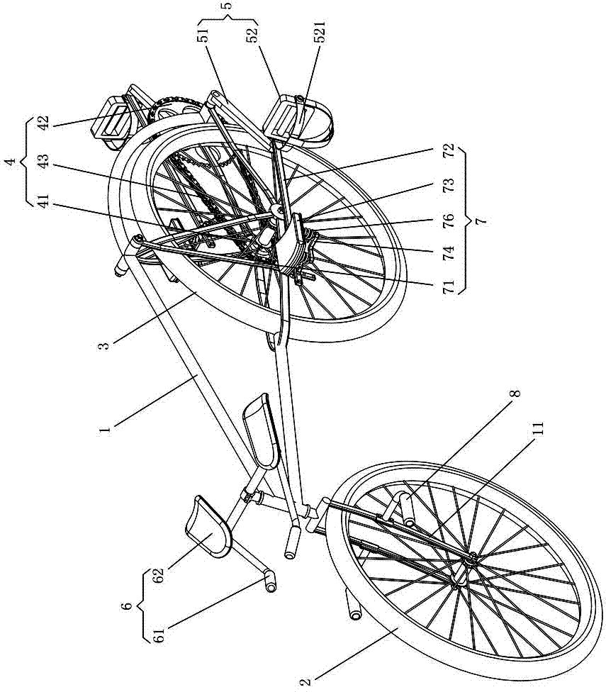 Prostrate-type bicycle