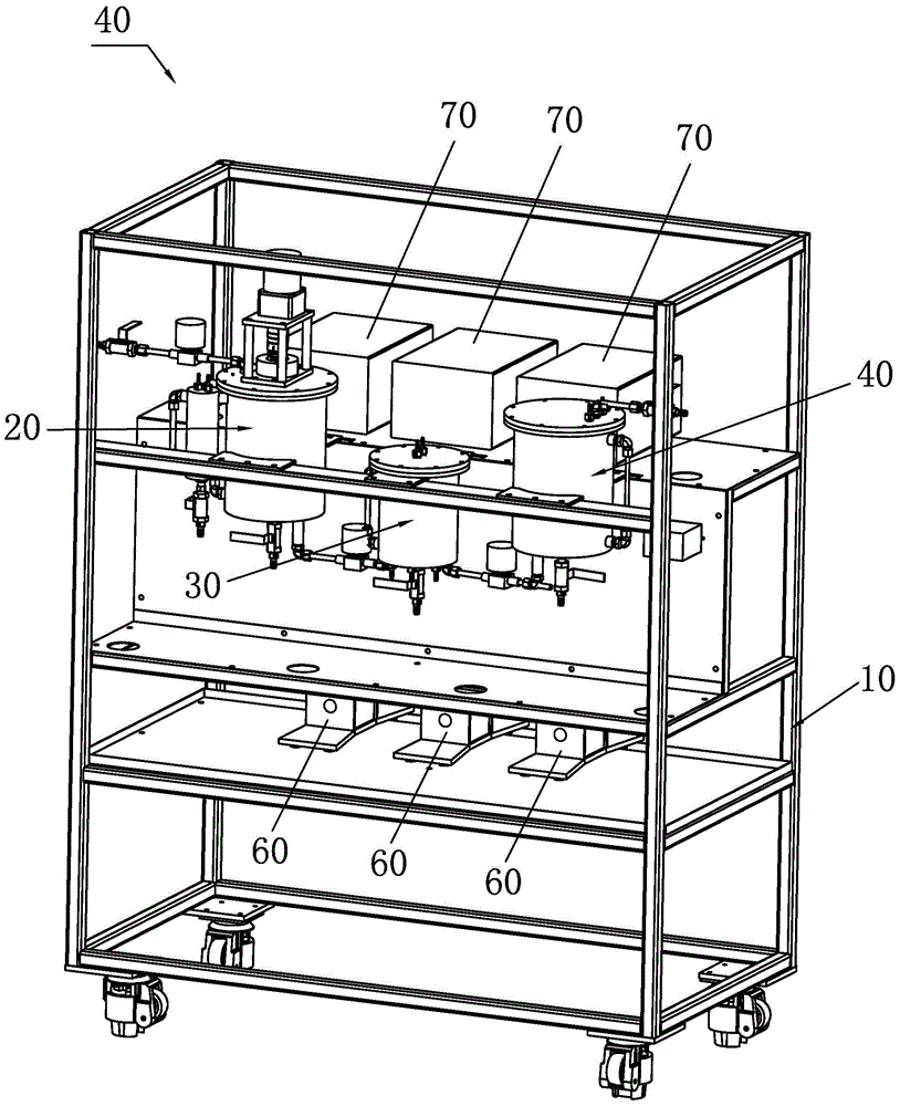 Electrolyte vacuum stirring and debubbling device with automatic cleaning function